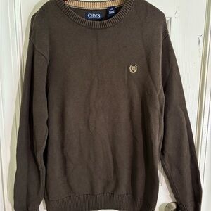 Chaps Men's Crewneck Sweater in Dark Brown